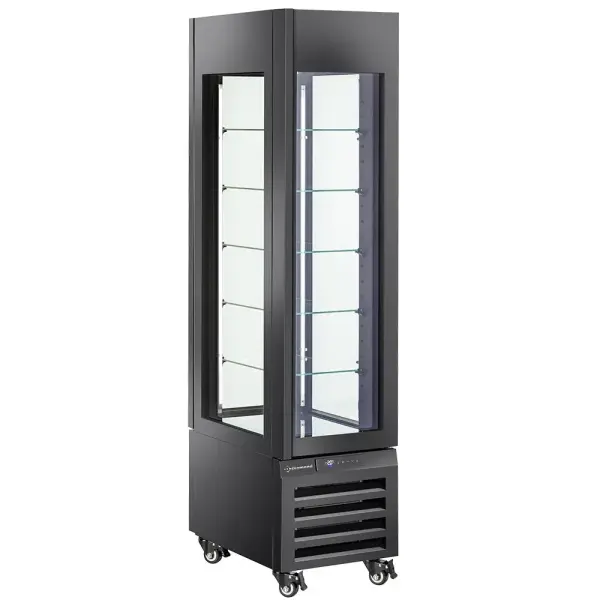 FULL Vitrine 260 Lt., 5 glazen niveaus, geventileerd - PASTRY - ZWART - Main Image
