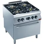 Gasfornuis 4 branders, gasoven GN 2/1 "POWERFUL" - Main Image