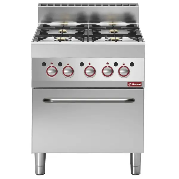 Gasfornuis 4 branders met gasoven - Main Image