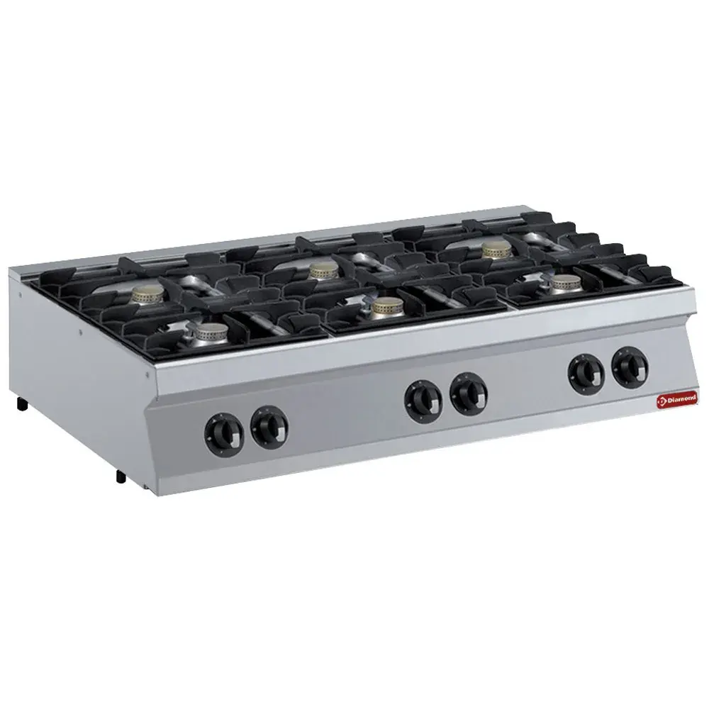 Gasfornuis met 6 vuren, branders 6x 5,5 kW -TOP - - Main Image