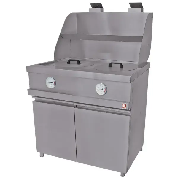 Gasfriteuse HEAVY DUTY, 2 ronde kuipen, mechanisch - Main Image