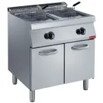 Gasfriteuse, kuip in "Y" 2x 15 liter, buitenkant branders, op kast - Main Image