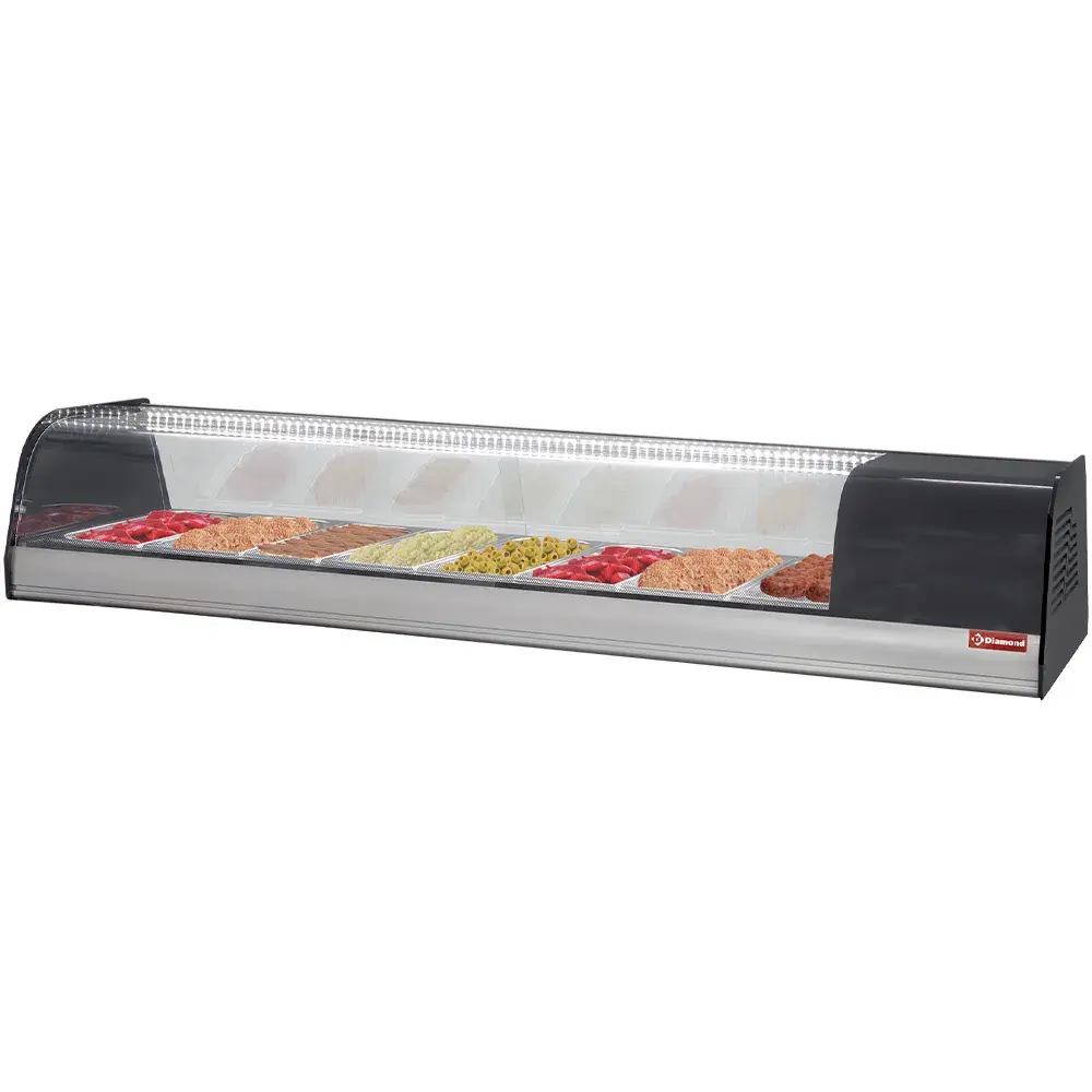 Gekoeld uitstalraam voor tapas, 8x GN 1/3 - 40 mm (inbegrepen) - Main Image