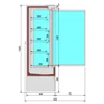 Gekoeld wandmeubel, zelfbediening, klapdeuren - FULL INOX - Image 2