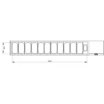 Gekoelde structuur GN 11x1/3, 1x1/9, met rechte ruit - Image 2
