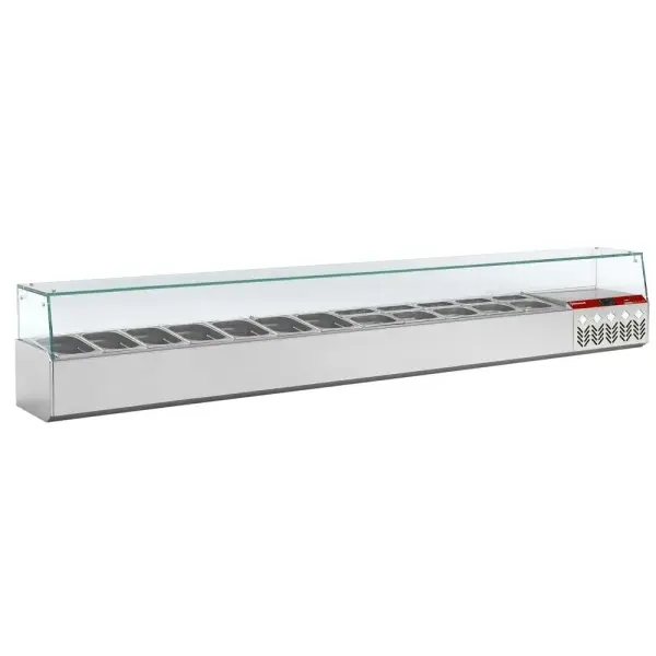 Gekoelde structuur GN 12x1/4, 1x1/9,, met rechte ruit - Main Image