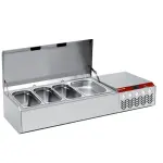 Gekoelde structuur GN 4x1/3, 1x1/9,, met deksel - Main Image