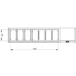 Gekoelde structuur GN 7x1/3, met deksel - Image 2