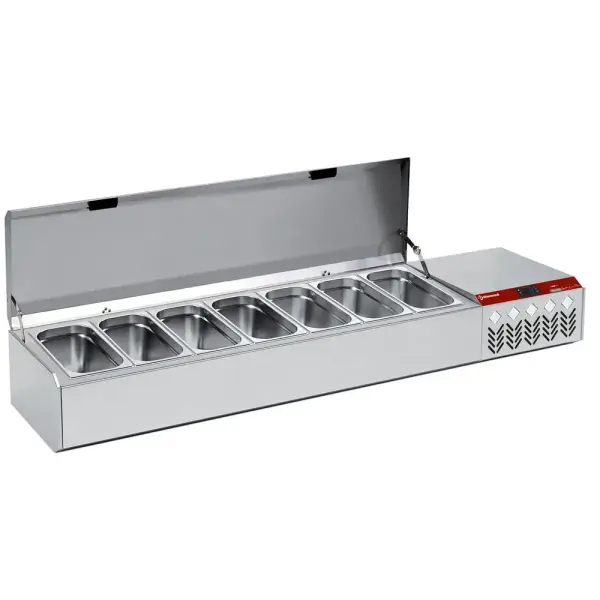 Gekoelde structuur GN 7x1/3, met deksel - Main Image