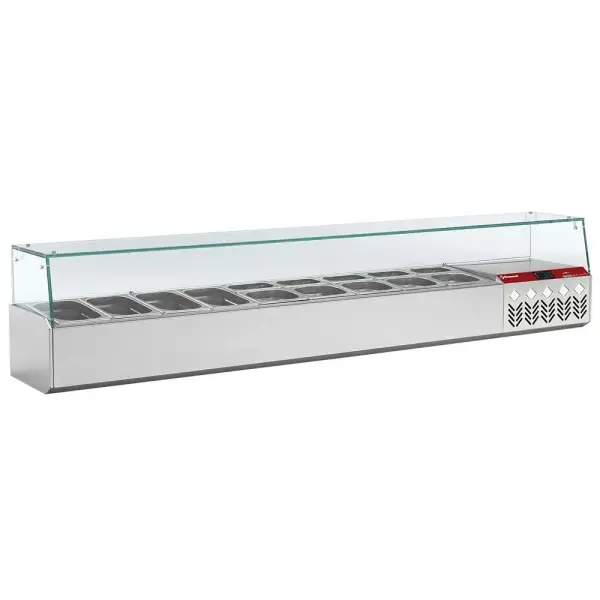Gekoelde structuur GN 9x1/4, met rechte ruit - Main Image