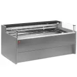 Gekoelde toonbank met glas Self-service, geventileerd, met reserve - GRIJS - Main Image
