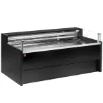Gekoelde toonbank met glas Self-service, geventileerd, , met reserve - ZWART - Main Image