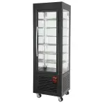 Gekoelde vitrine, 5 roosters, geventileerd, 360 LT, Zwart - Main Image