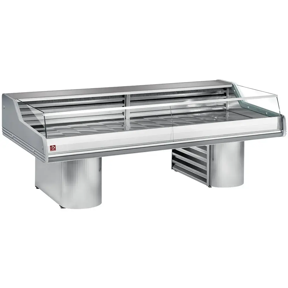 Gekoelde vitrine toonbank met ruit " Self-Service ", op sokkels - Main Image