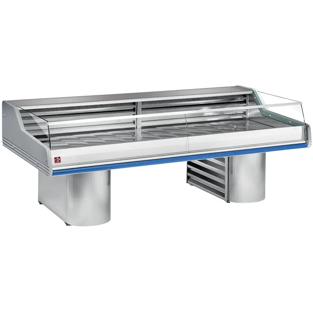 Gekoelde vitrine toonbank met ruit " Self-Service ", op sokkels - Main Image