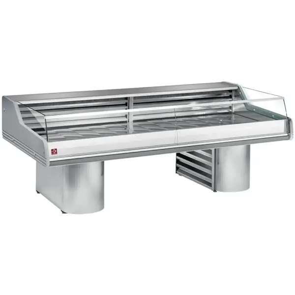 Gekoelde vitrine toonbank met ruit " Self-Service ", op sokkels - Main Image