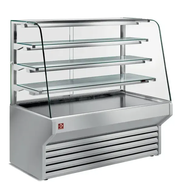 Gekoelde vitrinetoonbank gebogen ruit - Main Image