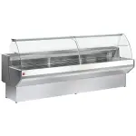 Gekoelde vitrinetoonbank met gebogen ruiten, met reserve - GRIJS/WIT - Main Image