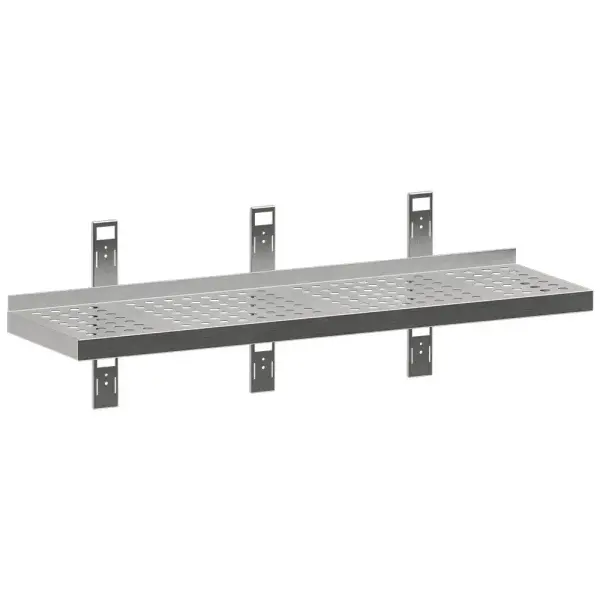 Geperforeerd wandrek met 3 steunen en 3 rails - Main Image