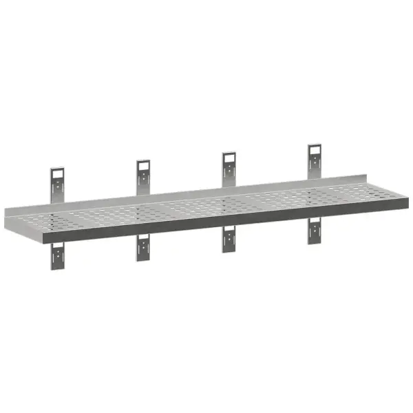 Geperforeerd wandrek met 4 steunen en 4 rails - Main Image
