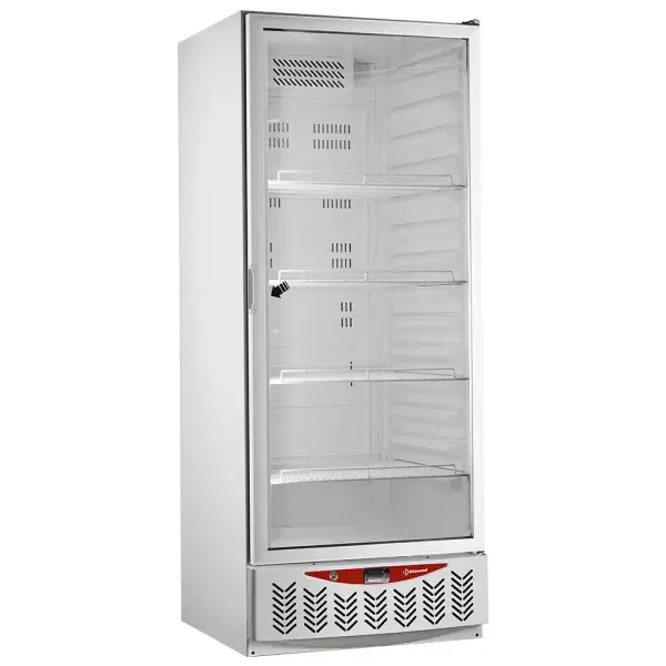 Geventileerde koelkast, glazen deur, 525 liter, GN2/1+600x400, wit - Main Image