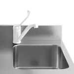 Geventileerde koeltafel "muraal", 4 deuren GN 1/1, met spoelbak - Image 3