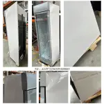 Geventileerde positieve vitrine 382 liter WIT met lichtbak - Image 3