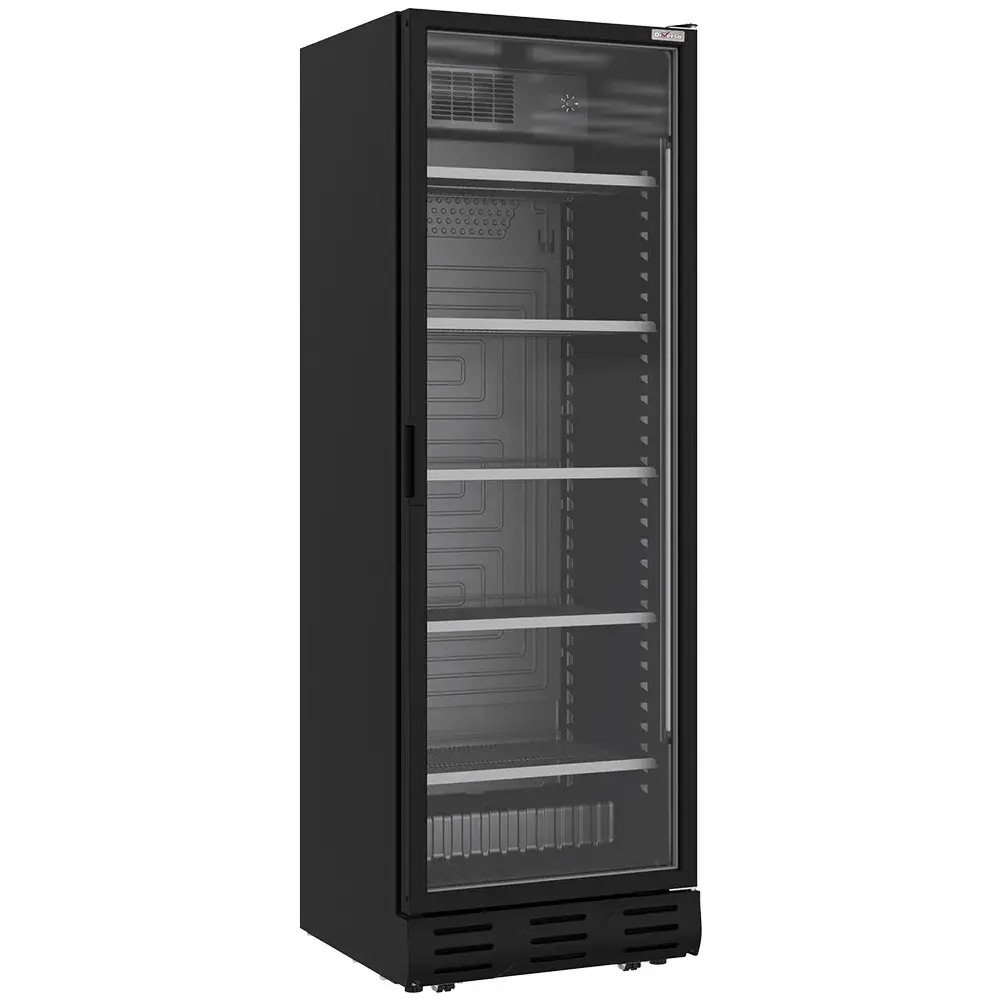 Geventileerde positieve vitrine 382 liter ZWART - Main Image
