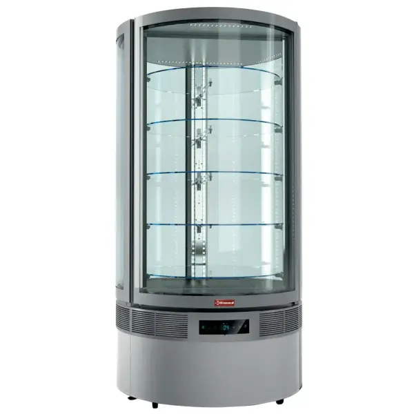 Glazen vitrine, cilinder, 5 niveaus, geventileerd - Main Image