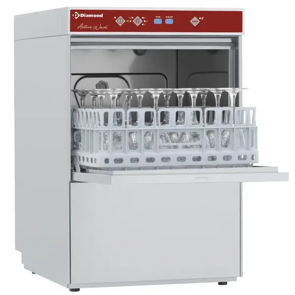 Glazenwasser vierkante mand 400x400 mm + afvoerpomp - Main Image