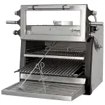 Houtskooloven-BBQ, GN 1/1 (60 Kg/h)/ - Hefbare deur/Roestvrij staal - Main Image