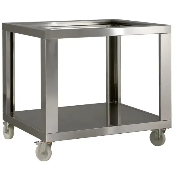 Imitatie RVS steun voor GL4/35-D, met wielen, 2 met rem - Main Image
