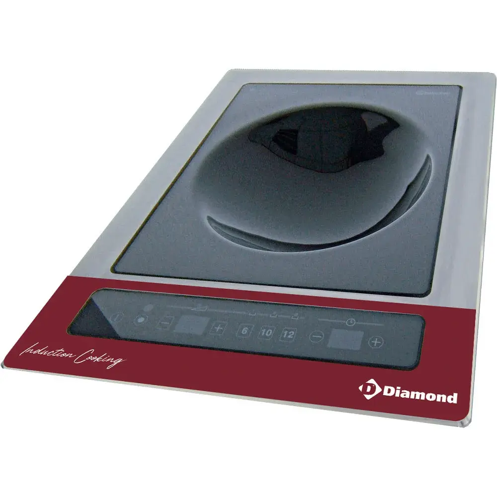 Inductieplaat "wok-inbouwbaar" 6 kW-TRI, tactiele toetsen - Main Image