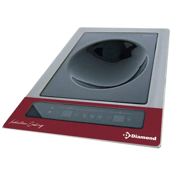 Inductieplaat "wok-inbouwbaar" 6 kW-TRI, tactiele toetsen - Main Image