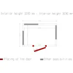 Kamer ISO 100, afm. int. 2230 x 1430 xh 2030 mm (6,47 m³) - Image 5