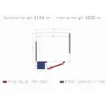 Kamer ISO 60 met groep, afm. int. 1630 x 1430 x h2030 mm (4,73 m³ ) - Image 2