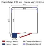 Kamer ISO 60 met groep, afm. int. 2030 x 2030 x h2030mm (8,37m³ ) - Image 2
