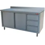 Kast met 2 schuifdeuren, 3 laden, muraal. - Main Image