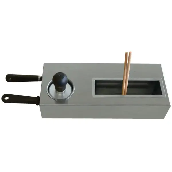 Kit van 2 houten spatels, 2 x "T"-vorm, reinigingsstempel - Main Image