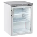 Koelkast geventileerd, glazen deur, 200 liter - wit - Main Image