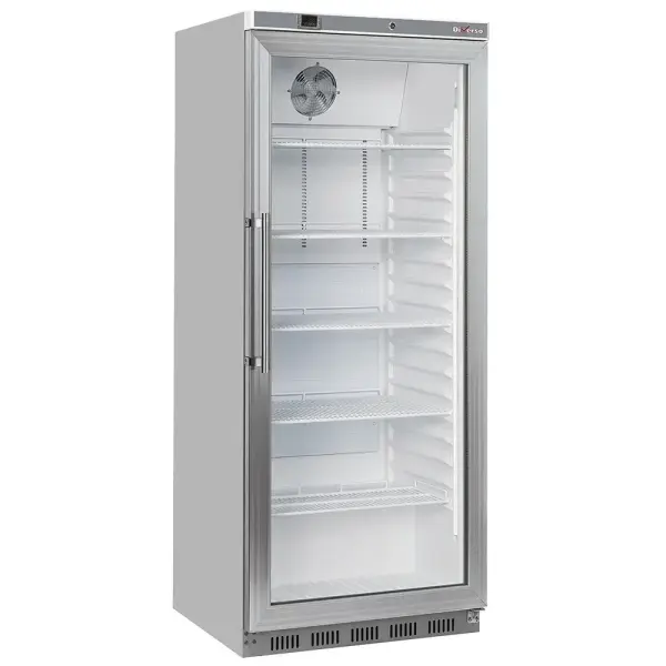 Koelkast GN 2/1, glazen deur, geventileerd, 600 liter. R.V.S. - Main Image