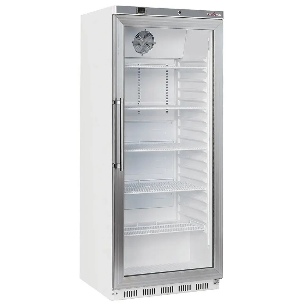 Koelkast GN 2/1, glazen deur, geventileerd, 600 liter - wit - Main Image