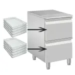 Meubel voor deegbollen, 2 neutrale laden (8x bakken 600x400) - Image 2