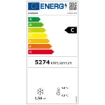 Negatieve gekoelde vitrine 496 liter - 6 niveaus met lichtbak - WIT - Image 2