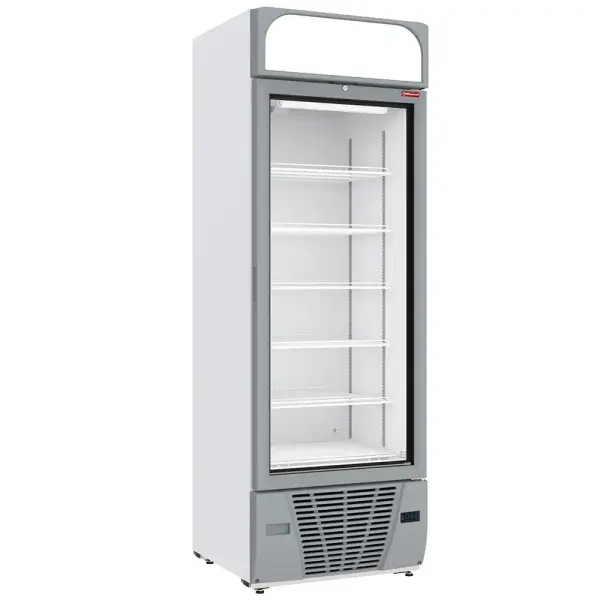 Negatieve gekoelde vitrine 496 liter - 6 niveaus met lichtbak - WIT - Main Image