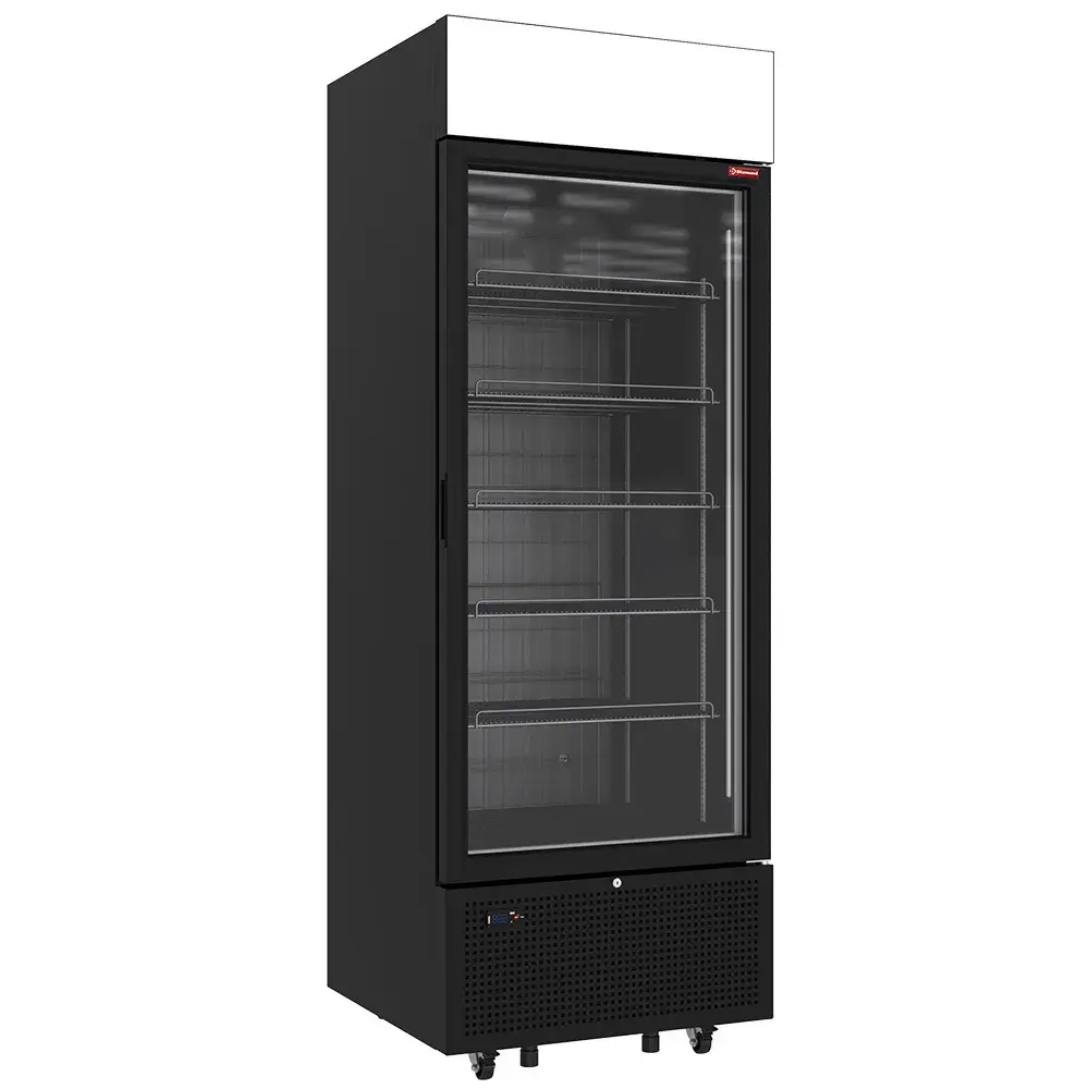 Negatieve gekoelde vitrine 646 liter - 6 niveaus met lichtbak - ZWART - Main Image