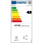 Negatieve geventileerde vitrine 374 liter - 5 vaste niveaus met lichtbak - WIT - Image 2