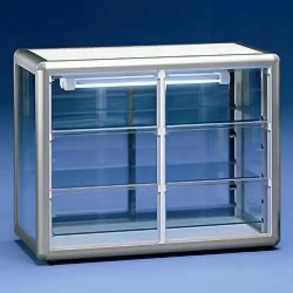 Neutraal uitstalvitrine 3 glazen zijden - Main Image