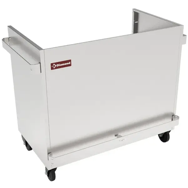 Onderstel R.V.S. op wielen voor vitrine VBME-3X - Main Image