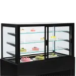Panoramische gekoelde uitstaltoonbank, geventileerd, 4 niveaus, zonder reserve - ZWART - Image 2